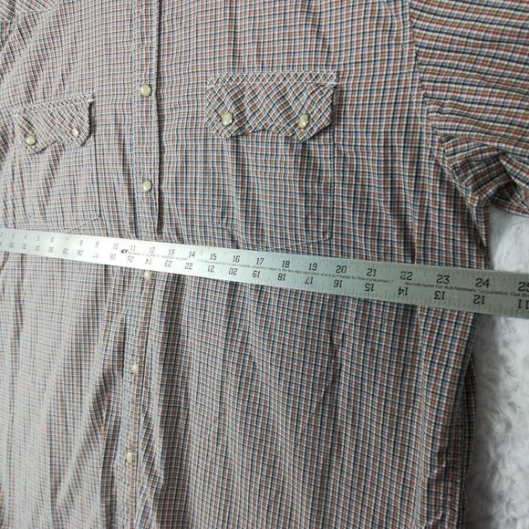 Old Navy Mens Shirt Button Down Long sleeve Pearl Snaps Western Plaid XL - Picture 8 of 11
